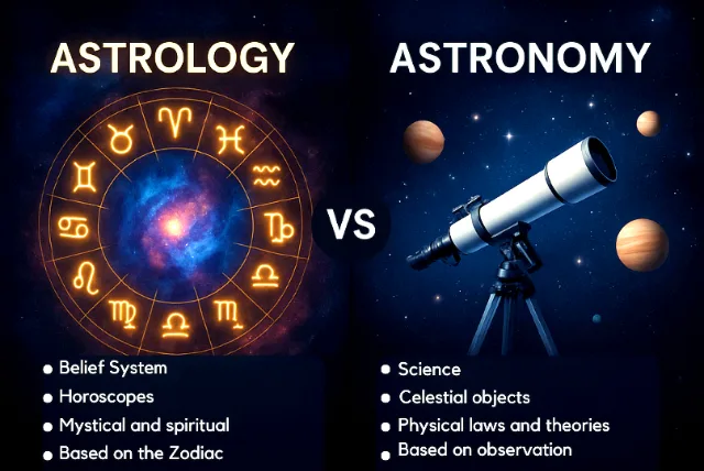 Difference between astrology and astronomy