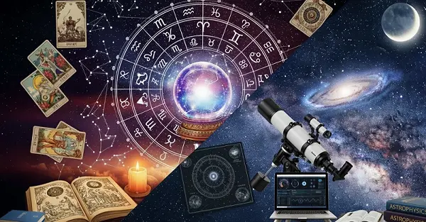 Astronomy vs Astrology: scientific and cultural traditional belief system